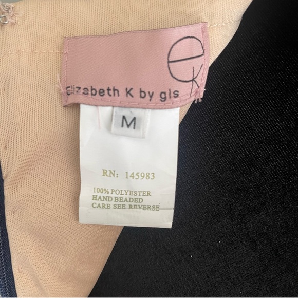 Elizabeth K by GLS Corset Tie Hand Beaded Mermaid Dress - Picture 9 of 9